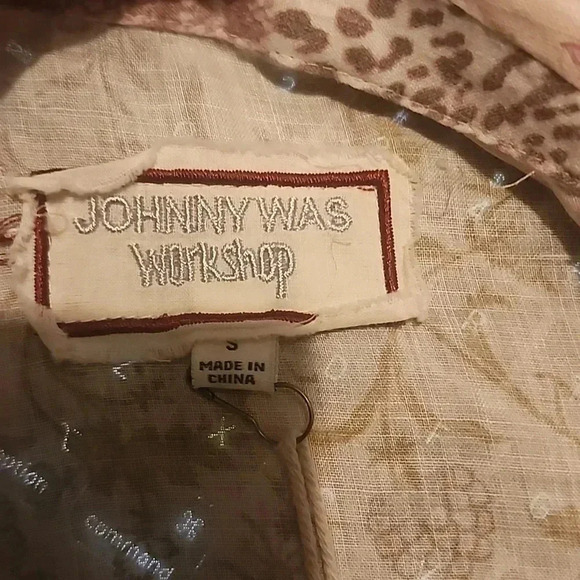 JOHNNY WAS MARSEILLE GARDEN RESORT LINEN TOP SIZE S - Picture 6 of 6